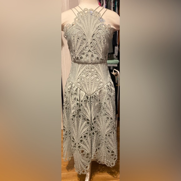 ASOS Dresses & Skirts - Pre-Loved, Women’s Size 6 Elegant Lace Green Sleeveless Midi Dress